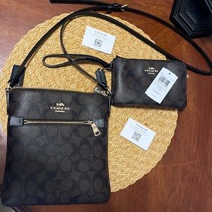 Coach wallet and crossover bag